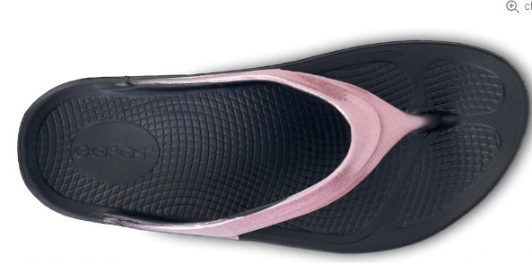Oofos Women's Oolala Luxe Sandal - Rose Sparkle