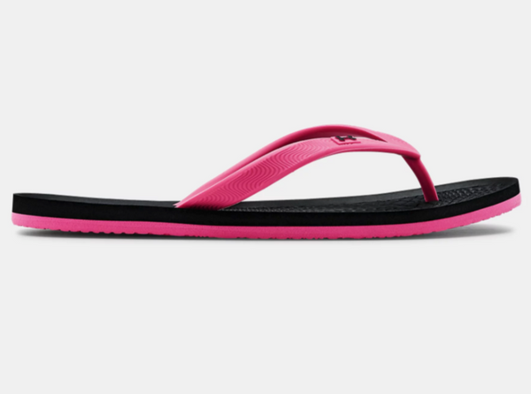 Under armour shop pink flip flops