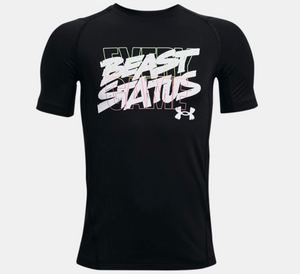 Under Armour Boys' Heatgear BEAST STATUS Short sleeve Tee - Black (001)