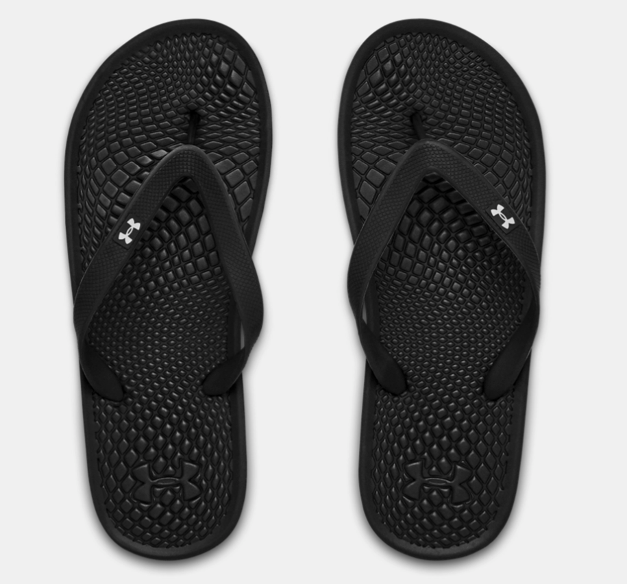 Under Armour Men s Atlantic Dune Flip Flops Sandals Black Grey