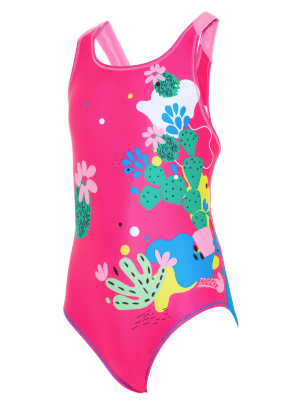 Zoggs Girl's Cactus Flyback One Piece - Pink
