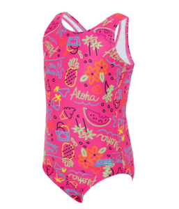 Zoggs Girl's Aloha Scoopback One Piece - Pink