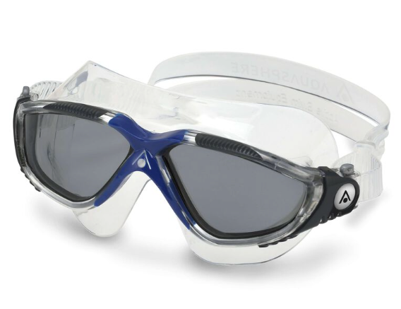 Aqua Sphere Vista Unisex Swimming Mask Goggles Smoke Lens - Blue