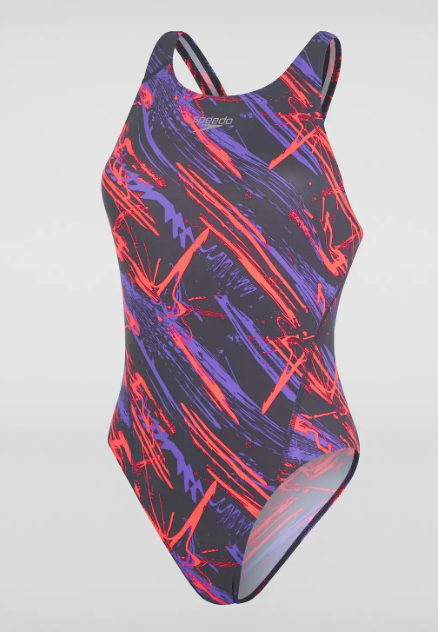 Speedo Women's Allover Recordbreaker Swimsuit Red/Purple