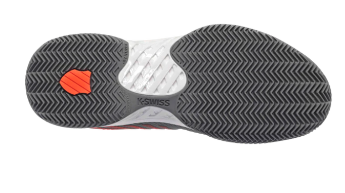 K-Swiss Men's Express Light 2 HB Tennis Shoe -Black/Grey/Spicy Orange