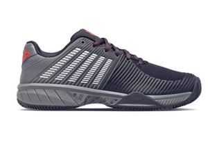 K-Swiss Men's Express Light 2 HB Tennis Shoe -Black/Grey/Spicy Orange
