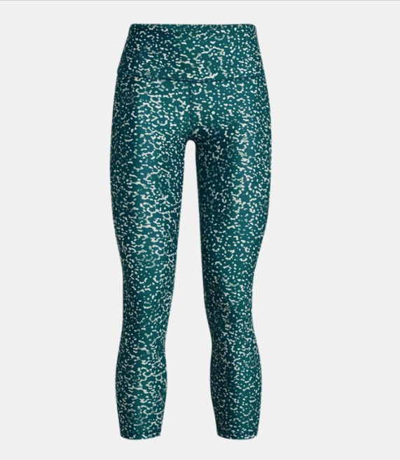 Under Armour Women's HeatGear Printed Ankle Leggings - Tourmaline Teal (716)