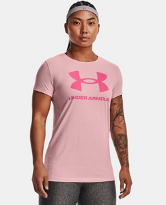 Under Armour Women's Sportstyle Logo Short Sleeve - Prime Pink (647)