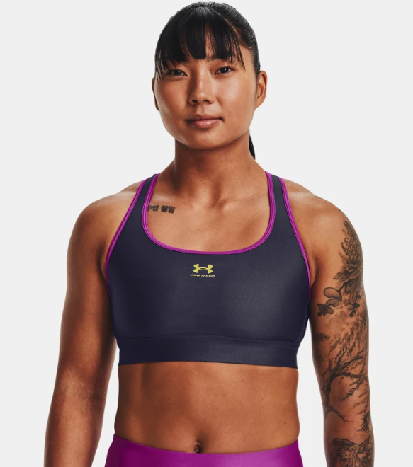 Under Armour Women's Armour Mid Sports Bra - Tempered Steel (558