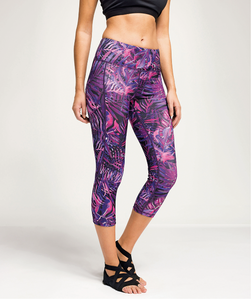 Tri Dri Women's Performance Jungle Leggings 3/4 Length - Black