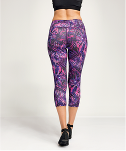 Tri Dri Women's Performance Jungle Leggings 3/4 Length - Black