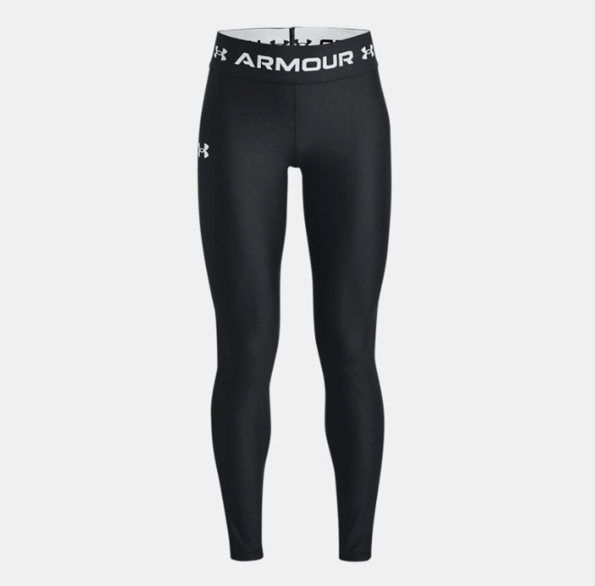 Under Armour Girls HeatGear Armour Leggings Black 001 Equip
