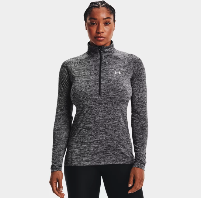 Under Armour Women's Tech 1/2 Zip Twist - Jet Grey (010)