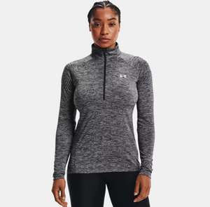 Under Armour Women's Tech 1/2 Zip Twist - Jet Grey (010)