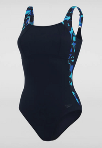 Speedo Women's LunaLustre Shaping Swimsuit - Blue