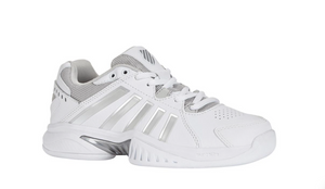 K-Swiss Women's Receiver V Indoor CARPET Tennis Shoes - White/Vapor Blue/Silver