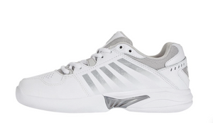 K-Swiss Women's Receiver V Indoor CARPET Tennis Shoes - White/Vapor Blue/Silver