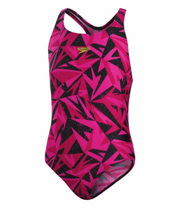 Speedo Girl's Hyperboom Swimsuit - Pink/ Black