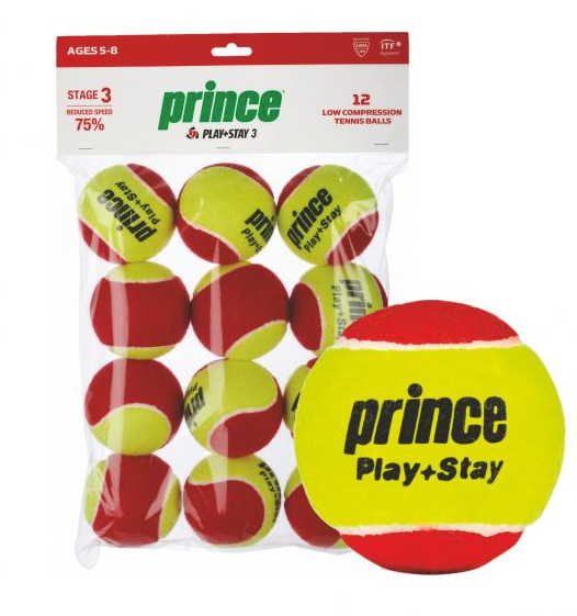 Prince Play & Stay Red Tennis Balls - 12 pack
