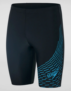 Speedo Men's Medley Logo Jammer - Black/Blue