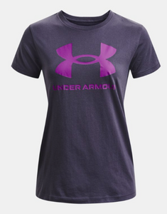 Under Armour Women's Sportstyle Graphic Short Sleeve - Tempered Steel (558)