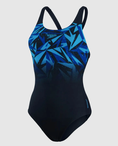 Speedo Women's Hyperboom Placement Muscleback Swimsuit - Navy/Blue