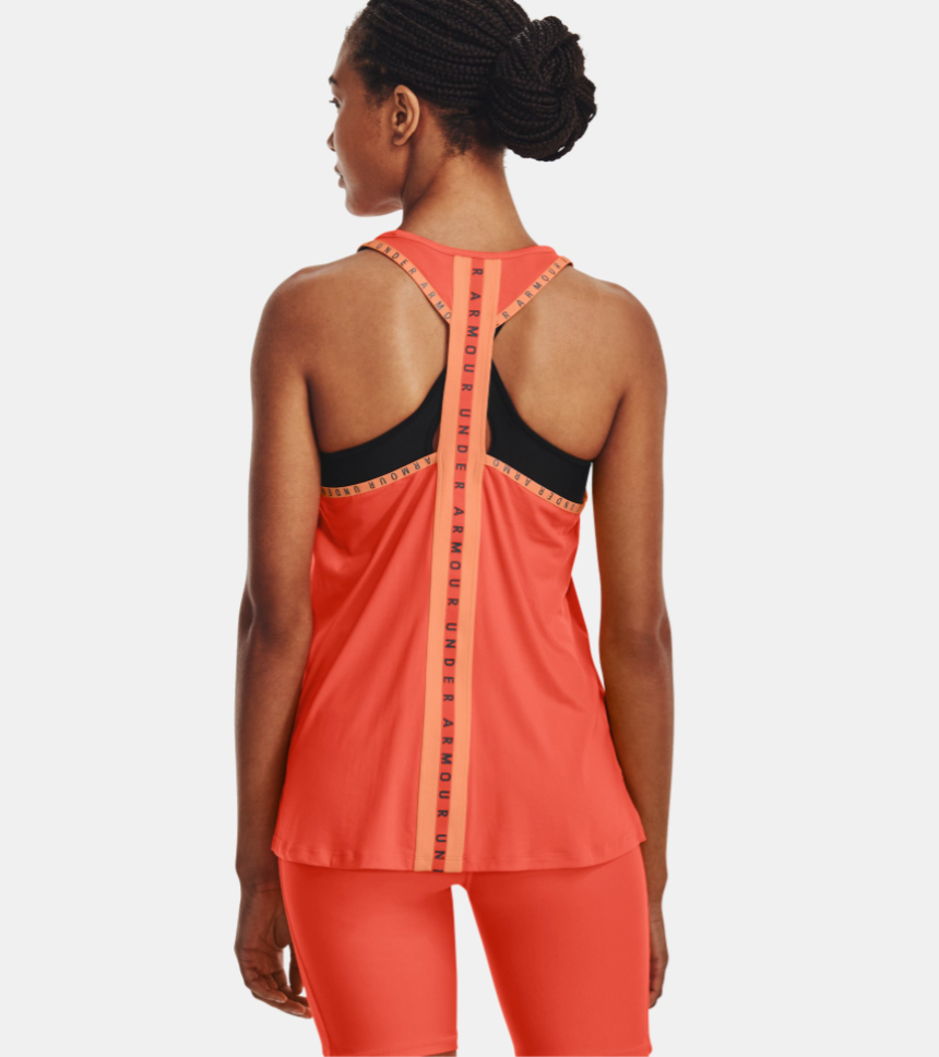 Under Armour Women's Knockout Tank - After Burn / Downpour Gray (877)