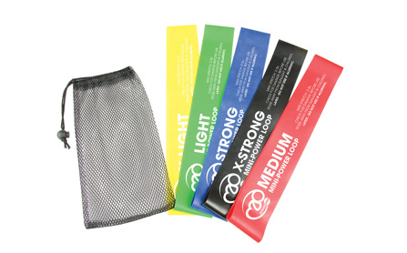 Fitness Mad Mini Power Loop Resistance Band - Set of 5 Bands