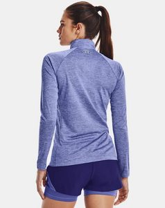 Under Armour Women's Tech Twist 1/2 Zip - Baja Blue (495)