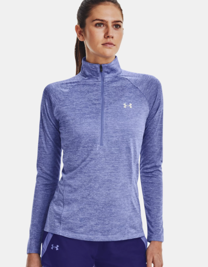 Under Armour Women's Tech Twist 1/2 Zip - Baja Blue (495)