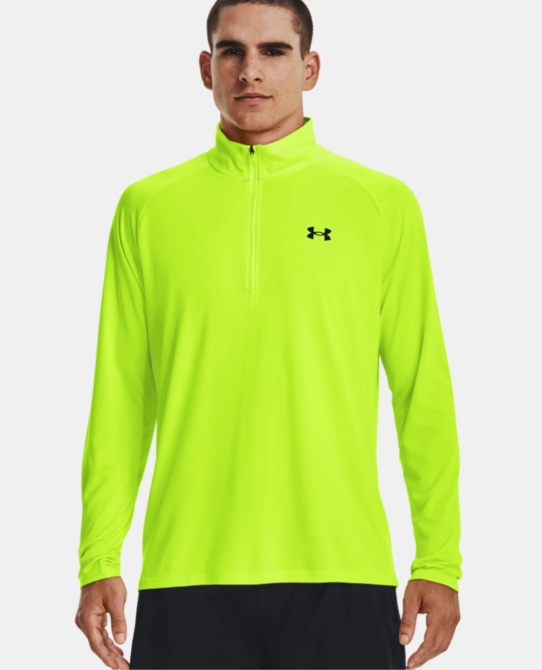 Under Armour Men's Tech™ ½ Zip Long Sleeve - Lime Surge / Black (369)