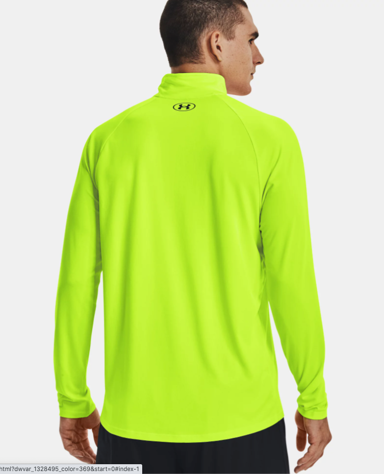 Under Armour Men s Tech Zip Long Sleeve Lime Surge Black
