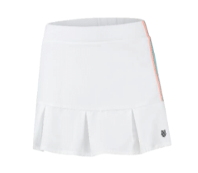 K-Swiss Women's TAC Hypercourt Pleated Skirt - White