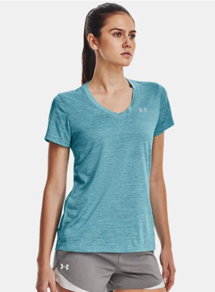 Under Armour Women's Tech Twist V-Neck - Blue (433)