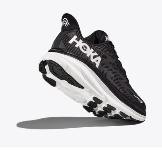 HOKA Women's Clifton 9 Running Shoes - Black / White
