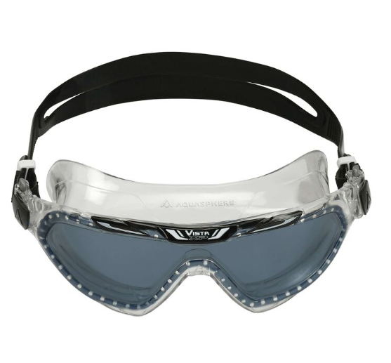Aqua Sphere Vista XP Unisex Swimming Mask Goggles Smoke Lens - Clear