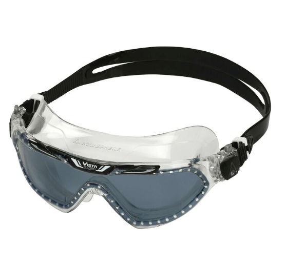 Aqua Sphere Vista XP Unisex Swimming Mask Goggles Smoke Lens - Clear