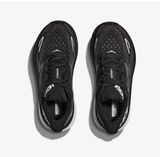 HOKA Men's Clifton 9 Running Shoes - Black / White
