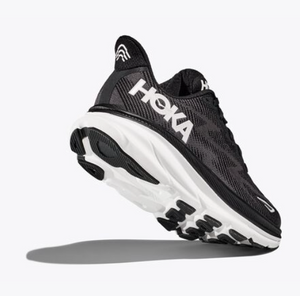 HOKA Men's Clifton 9 Running Shoes - Black / White