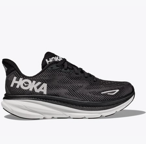 HOKA Men's Clifton 9 Running Shoes - Black / White