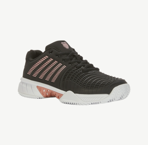 K-Swiss Women's Express Light 3 HB Tennis Shoes - BLACK/STEEL GREY/ROSE GOLD