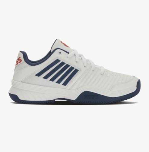 K-Swiss Mens Court Express HB Tennis Shoes - WHITE/BLUE OPAL/LOLLIPOP