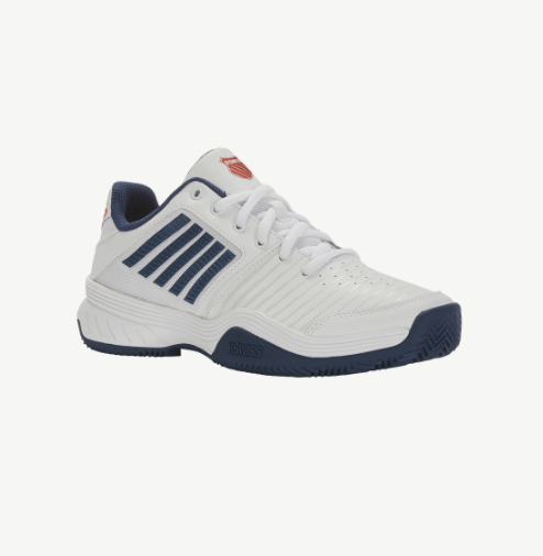 K-Swiss Mens Court Express HB Tennis Shoes - WHITE/BLUE OPAL/LOLLIPOP