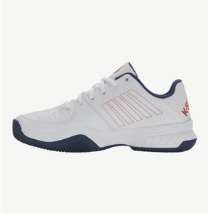 K-Swiss Mens Court Express HB Tennis Shoes - WHITE/BLUE OPAL/LOLLIPOP