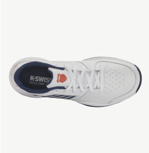 K-Swiss Mens Court Express HB Tennis Shoes - WHITE/BLUE OPAL/LOLLIPOP