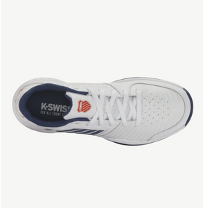 K-Swiss Mens Court Express HB Tennis Shoes - WHITE/BLUE OPAL/LOLLIPOP
