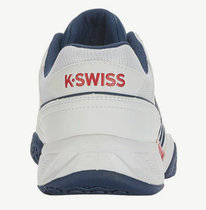 K-Swiss Men's BigShot Light 4 OMNI Tennis Shoes - WHITE/BLUE OPAL/LOLLIPOP