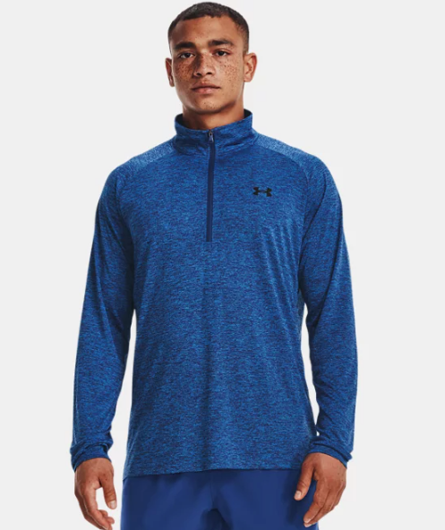 Under Armour Men's Tech 2.0 ½ Zip Long Sleeve - Blue Mirage / Cyber Blue (471)