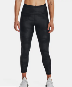 Under Armour Women's HeatGear No-Slip Waistband Printed Ankle Leggings - Black/Jet Gray (003)