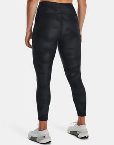 Under Armour Women's HeatGear No-Slip Waistband Printed Ankle Leggings - Black/Jet Gray (003)